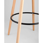 Пластиковый барный стул на ножках из массива бука Eames White варинант исполнения - 4 | Loft Concept в Брянске