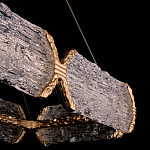 Люстра прямоугольная с текстурным природным рисунком IceFlame варинант исполнения - 3 | Loft Concept в Брянске