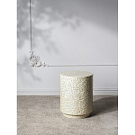 Приставной столик с рисунком из раковин устриц Bone Inlay варинант исполнения - 10 | Loft Concept в Брянске