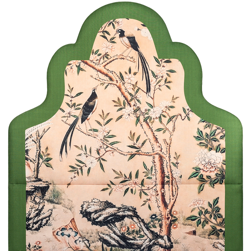 Изголовье для кровати Beige and Green Chinoiserie Зеленый Бежевый в Брянске | Loft Concept 