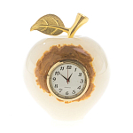 Часы настольные в виде яблока из натурального камня Оникс Stone Clock варинант исполнения - 5 | Loft Concept в Брянске