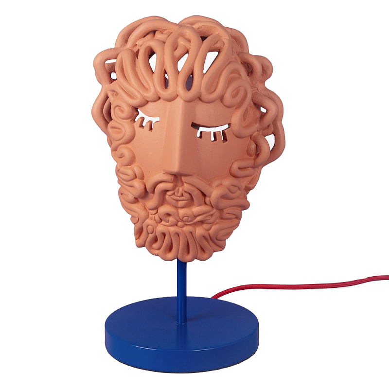 Настольная лампа Seletti Ulysse Mask Терракотовый Синий Настольная лампа Seletti Ulysse Mask Терракотовый Синий в Брянске | Loft Concept