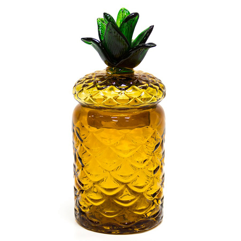 Ваза с крышкой Pineapple Transparent Amber M Янтарь (Amber) Зеленый Ваза с крышкой Pineapple Transparent Amber M Янтарь (Amber) Зеленый в Брянске | Loft Concept
