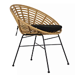 Стул круглый с ротанговым плетением Round Wicker Stool варинант исполнения - 1 | Loft Concept в Брянске