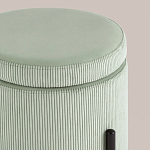 Светло-зеленый пуф на черных ножках SANJAY варинант исполнения - 4 | Loft Concept в Брянске