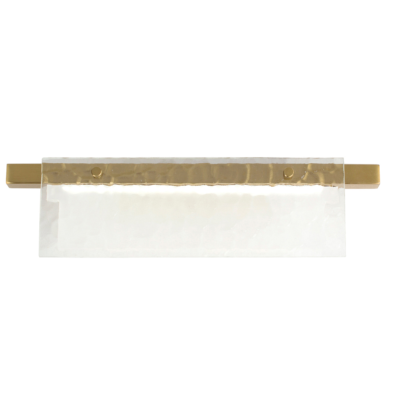 Бра с рельефным стеклом ICE GLASS 35 Золотой Прозрачное Стекло в Брянске | Loft Concept 