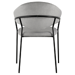 Серый стул с обивкой из искусственной замши Alexis варинант исполнения - 4 | Loft Concept в Брянске