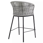 Стул барный с декоративным плетением на спинке и подлокотниках Chair Weave варинант исполнения - 3 | Loft Concept в Брянске