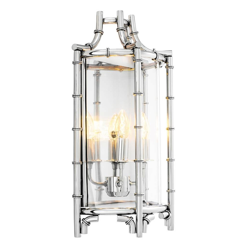 Бра Wall Lamp Vasco Нержавеющая сталь Прозрачный (Transparent) Бра Wall Lamp Vasco Нержавеющая сталь Прозрачный (Transparent) в Брянске | Loft Concept