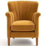 Кресло велюровое на ножках из массива ясеня Jessie Armchair варинант исполнения - 2 | Loft Concept в Брянске