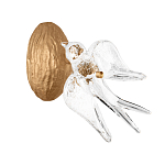 Бра с прозрачной стеклянной фигуркой птички Serip Voa варинант исполнения - 1 | Loft Concept в Брянске