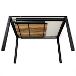 Стол обеденный раздвижной с прямоугольной столешницей на четырех черных ножках Blair варинант исполнения - 5 | Loft Concept в Брянске