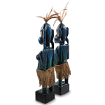 Комплект из 2-х деревянных статуэток Asmat Statuettes Dark Blue варинант исполнения - 2 | Loft Concept в Брянске