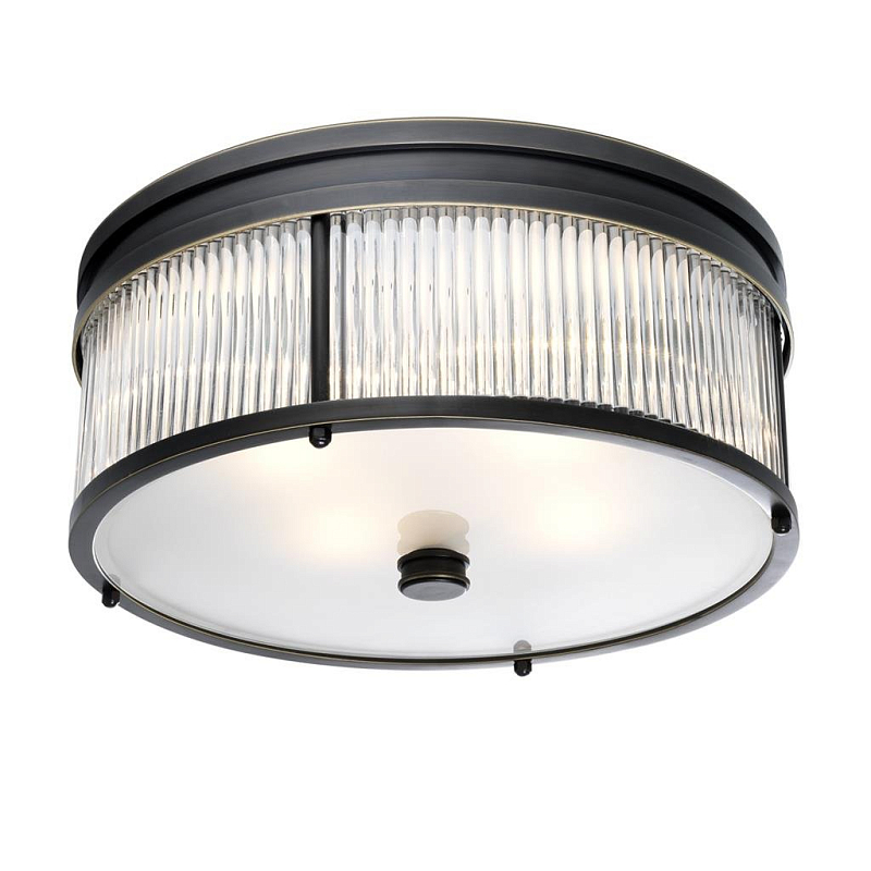 Потолочный светильник Ceiling Lamp Stamford Bronze Темная бронза Прозрачное Стекло Потолочный светильник Ceiling Lamp Stamford Bronze Темная бронза Прозрачное Стекло в Брянске | Loft Concept