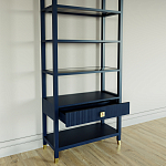 Стеллаж Elsa Dreams Blue со стеклянными полками и ящиком варинант исполнения - 3 | Loft Concept в Брянске