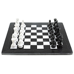 Шахматы классические с черной доской из натурального камня Мрамор Decorative Thematic Chess варинант исполнения - 1 | Loft Concept в Брянске