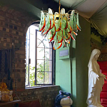 Люстра стеклянная с зелеными лепестками Green Leaf Fall варинант исполнения - 5 | Loft Concept в Брянске