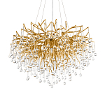 Люстра подвесная с прозрачными стеклянными подвесками в форме капель Диаметр 80 см Droplet Chandelier варинант исполнения - 14 | Loft Concept в Брянске