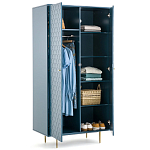 Шкаф двухдверный Scale Ornament Blue Wardrobe варинант исполнения - 5 | Loft Concept в Брянске
