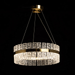 Люстра круглая золотого цвета с прозрачными рельефными стеклянными вставками Textured Glass Chandelier варинант исполнения - 3 | Loft Concept в Брянске