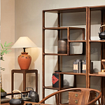 Стеллаж деревянный с полками для хранения Moon Walnut Furniture варинант исполнения - 2 | Loft Concept в Брянске