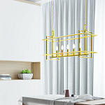 Подвесной светильник прямоугольный 5-ти ламповый Linear Kitchen Light варинант исполнения - 3 | Loft Concept в Брянске