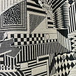 Мебельная ткань Шенилл черно-белый принт 280 см T3-44 варинант исполнения - 2 | Loft Concept в Брянске