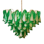 Люстра из стеклянных зеленых лепестков Petalled Illuminator варинант исполнения - 1 | Loft Concept в Брянске