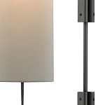 Бра чёрное с тканевым абажуром в форме цилиндра Rough Beauty варинант исполнения - 1 | Loft Concept в Брянске