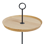 Pin журнальный столик с кольцом из натурального дуба и бетона варинант исполнения - 1 | Loft Concept в Брянске