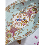 Блюдо овальное из голубого фарфора с ручками в виде бабочек и цветочным рисунком Blue Garden варинант исполнения - 8 | Loft Concept в Брянске