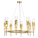 Люстра подвесная круглая с 8-ю цилиндрическими плафонами из стекла LIAISON варинант исполнения - 4 | Loft Concept в Брянске