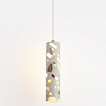 Подвесной светильник с цилиндрическим белым бетонным плафоном Terrazzo Light варинант исполнения - 1 | Loft Concept в Брянске