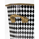 Фарфоровое кашпо Black and white square варинант исполнения - 5 | Loft Concept в Брянске