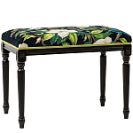 Банкетка из натурального бука черная с изображением птиц и цветов Blooming Birds2 варинант исполнения - 1 | Loft Concept в Брянске