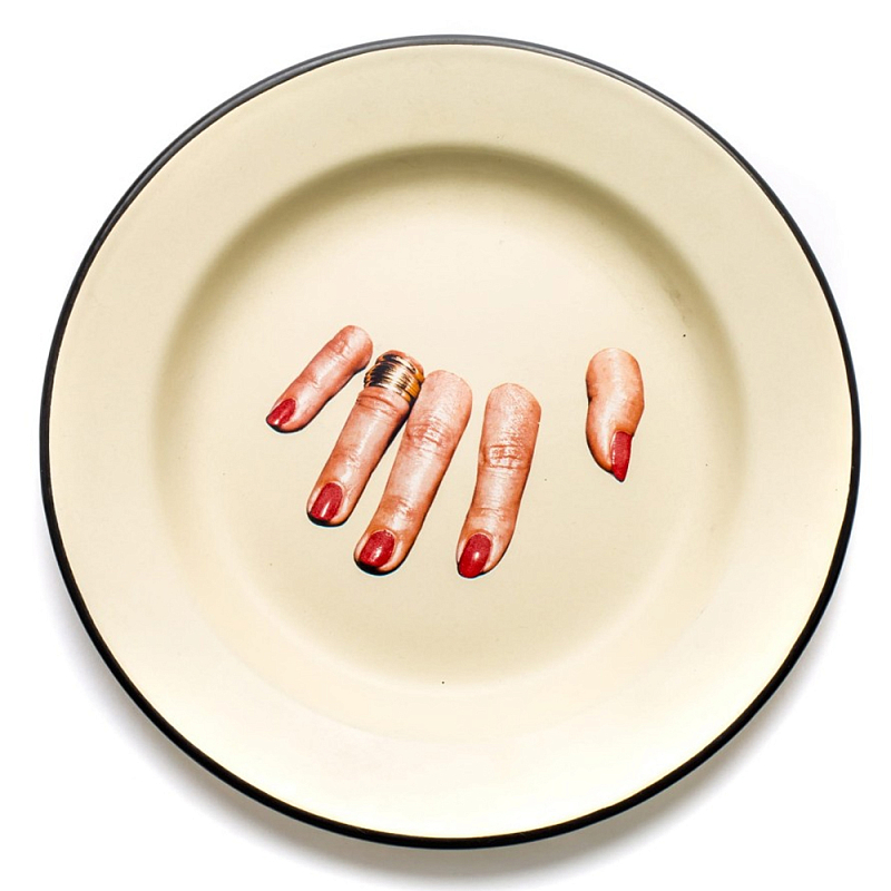Тарелка Seletti Fingers Бежевый Мульти Тарелка Seletti Fingers Бежевый Мульти в Брянске | Loft Concept