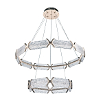 Люстра с 2-мя кольцами с текстурным природным рисунком IceFlame варинант исполнения - 9 | Loft Concept в Брянске