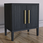 Тумбочка Primo с дверцами шпон Черный дуб варинант исполнения - 3 | Loft Concept в Брянске