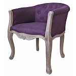 Кресло низкое в стиле прованс Louis French Armchair purple flax варинант исполнения - 1 | Loft Concept в Брянске