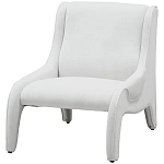 Дизайнерское кресло белое в мягкой велюровой обивке Granger Armchair White варинант исполнения - 1 | Loft Concept в Брянске