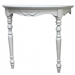 Консоль настенная полукруглая из массива бука с легкими потертостями White Provence варинант исполнения - 1 | Loft Concept в Брянске