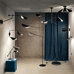 Бра с поворотным плафоном Aracea Black Wall Lamp варинант исполнения - 4 | Loft Concept в Брянске