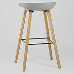 Барный стул на ножках из натурального дерева Boras Grey варинант исполнения - 5 | Loft Concept в Брянске