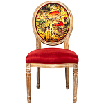 Стул из натурального бука красное с цветным принтом Impressionism in Color варинант исполнения - 1 | Loft Concept в Брянске