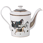 Чайный сервиз из фарфора с изображением лошадей на 6 персон 15 предметов Porcelain Horse Set  варинант исполнения - 2 | Loft Concept в Брянске
