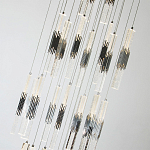 Люстра с прямоугольными плафонами из хрусталя Esme Rectangular Crystal Chrome Chandelier варинант исполнения - 2 | Loft Concept в Брянске