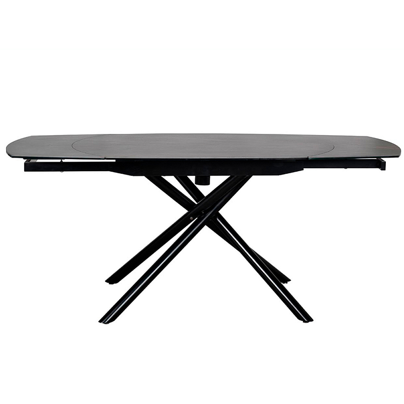 Стол обеденный раскладной круглый Folding Ceramic Table Черный Стол обеденный раскладной круглый Folding Ceramic Table Черный в Брянске | Loft Concept