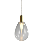 Подвесной светильник со стеклянным плафоном в форме капли NAOMI drop transparent glass варинант исполнения - 1 | Loft Concept в Брянске