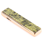 Зажигалка электронная с накладкой из натурального камня Змеевик и с USB проводом для зарядки Stone Lighters варинант исполнения - 1 | Loft Concept в Брянске