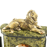 Настольный письменный набор из змеевика и бронзы с декором в виде льва Successful Leader варинант исполнения - 3 | Loft Concept в Брянске